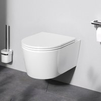 Am.pm - Spülrandloses wc Toilette für Gäste-WC Hänge-WC FlashClean aus Keramik Wand-WC CFA1700SC Func FlashClean Spülrandloses Wand-WC mit von AM.PM
