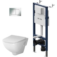 Vorwandelement II12709 inkl. Drückerplatte II90251 + Wand wc CXA1700SC ohne Spülrand + WC-Sitz mit Soft-Close-Absenkautomatik - Am.pm Vorwandelement II12709 inkl. Drückerplatte II90251 + Wand wc CXA1700SC ohne Spülrand + WC-Sitz mit Soft-Close-Absenkautomatik - Am.pm von AM.PM