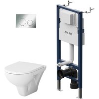 Wand-WC spülrandlos Set mit Vorwandelement Komplettset Unterputz Spülkasten FlashClean Tiefspül Unterputzspülkasten Set Schüssel Drückerplatte - Am.pm Wand-WC spülrandlos Set mit Vorwandelement Komplettset Unterputz Spülkasten FlashClean Tiefspül Unterputzspülkasten Set Schüssel Drückerplatte - Am.pm von AM.PM