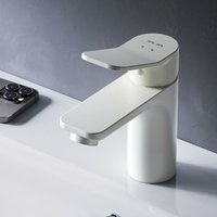 Wasserhahn Bad Einhebelmischer Waschbecken Armatur Badarmatur Mischbatterie aus Messing Waschtischarmatur Waschbeckenarmatur, Weiss - Weiß - Am.pm von AM.PM