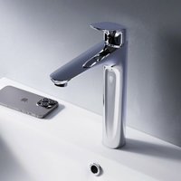 Am.pm - Wasserhahn Bad Hoch Waschbecken Badarmatur Mischbatterie aus Messing Waschtischarmatur Einhandmischer für Badezimmer Waschbeckenarmatur, von AM.PM