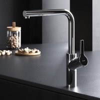 Am.pm - Wasserhahn Küche drehbar Küchenarmatur Edelstahl Spültischarmatur Hochdruck Armatur Mischbatterie Küche gebürstet FXB05000 X-Joy s, Chrom von AM.PM