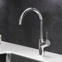 Am.pm - Wasserhahn Küche drehbar Küchenarmatur Edelstahl Spültischarmatur Hochdruck Armatur Mischbatterie Küche gebürstet FXB07000 X-Joy s, Chrom von AM.PM