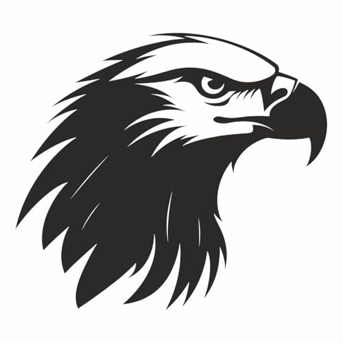 AMA SHOP Aufkleber Adler Modell 12 Farbe schwarz Aufkleber für Helm, Motorrad, Wohnmobil, Boot | Auto Tuning | von AMA SHOP
