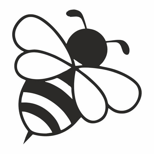 AMA SHOP Aufkleber Biene Mod 2 schwarz | Aufkleber für Helm, Motorrad, Wohnmobil, Boot | Auto Tuning | von AMA SHOP