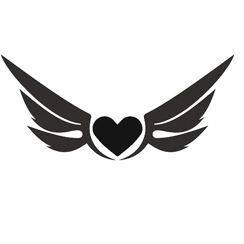 AMA SHOP Aufkleber Herz mit Flügeln in Schwarz | Aufkleber für Helm, Motorrad, Wohnmobil, Boot, AutoTuning | Konsole AMA SHOP Aufkleber Herz mit Flügeln in Schwarz | Aufkleber für Helm, Motorrad, Wohnmobil, Boot, AutoTuning | Konsole von AMA SHOP