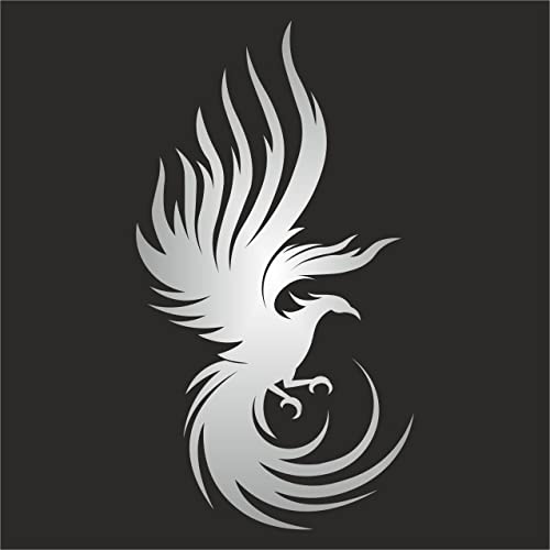 AMA SHOP Aufkleber Phoenix 1 silber | Aufkleber für Helm, Motorrad, Wohnmobil, Boot | AutoTuning | von AMA SHOP