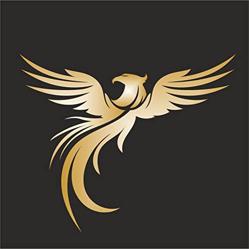 AMA SHOP Aufkleber Phoenix Modell 3 Farbe Gold | Aufkleber für Helm, Motorrad, Wohnmobil, Boot | Auto Tuning | AMA SHOP Aufkleber Phoenix Modell 3 Farbe Gold | Aufkleber für Helm, Motorrad, Wohnmobil, Boot | Auto Tuning | von AMA SHOP