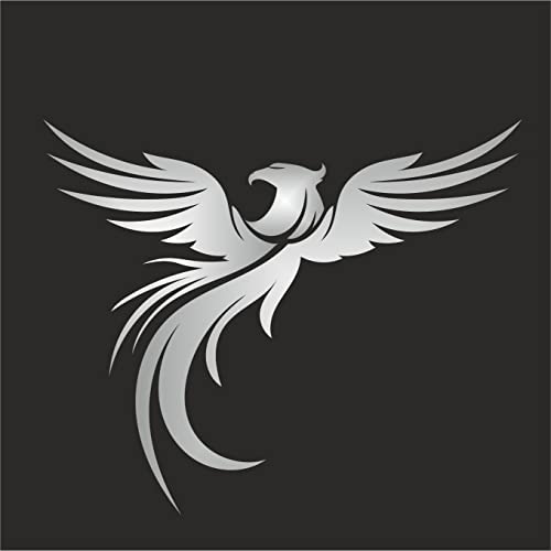 AMA SHOP Aufkleber Phoenix Modell 3 silber | Aufkleber für Helm, Motorrad, Wohnmobil, Boot | AutoTuning | AMA SHOP Aufkleber Phoenix Modell 3 silber | Aufkleber für Helm, Motorrad, Wohnmobil, Boot | AutoTuning | von AMA SHOP