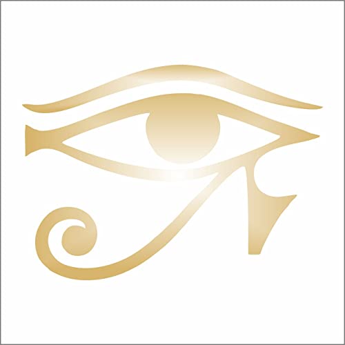 AMA SHOP Aufkleber mit Auge von Ra Horo Eye of Horus Farbe Gold | Autoaufkleber | Aufkleber für Helm, Motorrad, Wohnmobil, PVC-Aufkleber für Wandaufkleber, Wanddekoration von AMA SHOP