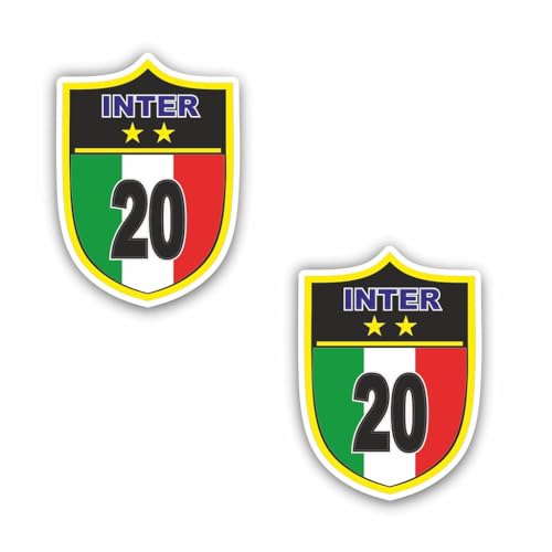 AMA SHOP 1 Paar Aufkleber mit Wappen NerAzzurri, 20 zweite Sterne, Modell 1 | Aufkleber für Helm, Motorrad, Wohnmobil, Boot | AutoTuning AMA SHOP 1 Paar Aufkleber mit Wappen NerAzzurri, 20 zweite Sterne, Modell 1 | Aufkleber für Helm, Motorrad, Wohnmobil, Boot | AutoTuning von AMA SHOP