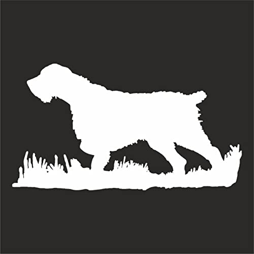 AMA SHOP PVC-Aufkleber Deutsch Drahthaar Farbe weiß Modell 3 | Deutscher Hund mit hartem Fell | Aufkleber für Helm, Motorrad, Wohnmobil | AutoTuning | Jagd von AMA SHOP