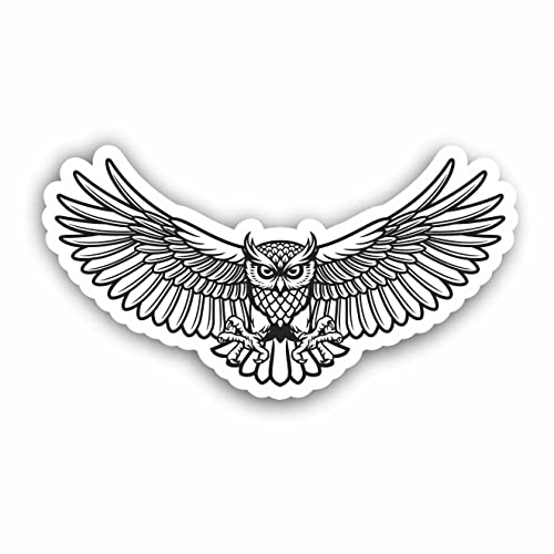 AMA SHOP PVC-Aufkleber Eule schwarz und weiß | Aufkleber für Helm, Motorrad, Wohnmobil, Boot | AutoTuning | AMA SHOP PVC-Aufkleber Eule schwarz und weiß | Aufkleber für Helm, Motorrad, Wohnmobil, Boot | AutoTuning | von AMA SHOP