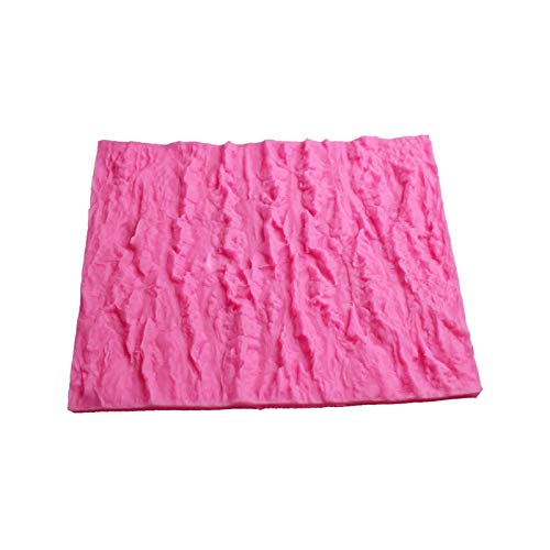 Baumrinde Silikonform Prägematte Fondant Kuchen Dekorieren Werkzeug - 3D Geformter Kuchen Backwerkzeug Mit Prägematten - Pink von Amacoam