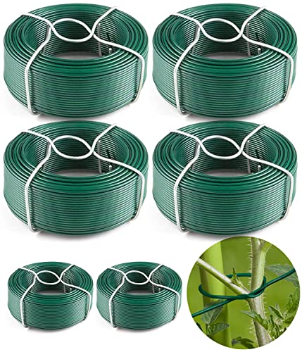 Amagabeli 0.95mm X 50m X 6PCS Bindedraht Spanndraht Garten Blumendraht Gartendraht Zaundraht Rostfrei verzinkt Zaun Wickel Draht Drahtrolle maschendraht PVC WR8 DA090 Amagabeli 0.95mm X 50m X 6PCS Bindedraht Spanndraht Garten Blumendraht Gartendraht Zaundraht Rostfrei verzinkt Zaun Wickel Draht Drahtrolle maschendraht PVC WR8 DA090 von Amagabeli Garden Home