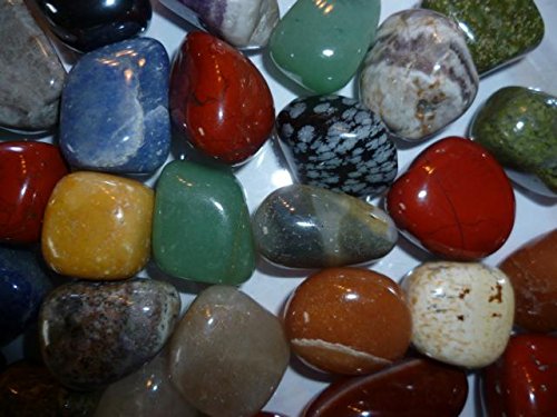 Edelsteine (500g) - hochwertiger Trommelsteinmix - bunte Mischung - 2-3cm große Steine - inkl. Infomaterial - von AMAHOFF von AMAHOFF
