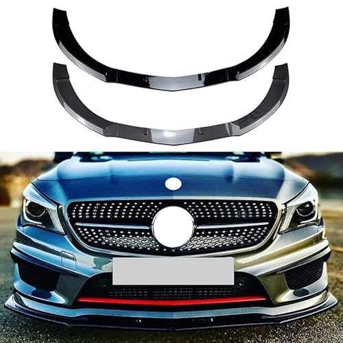AMAIR Auto Frontlippe Frontspoiler für Mercedes-Benz CLA-Class C117 CLA200 260 CLA45 AMG 2013-2015,Frontlippe Spoiler Protector Car Styling Karosserie-Anbauteile,A/Carbon Fiber von AMAIR