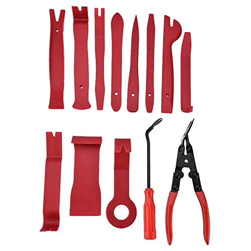13Pcs Autoverkleidung Entfernung Werkzeug Kit: Werkzeug Zur Entfernung von Rotem und Schwarzem Clip mit Zangen für Armaturenbrett und Türverketten 13Pcs Autoverkleidung Entfernung Werkzeug Kit: Werkzeug Zur Entfernung von Rotem und Schwarzem Clip mit Zangen für Armaturenbrett und Türverketten von AMAKO