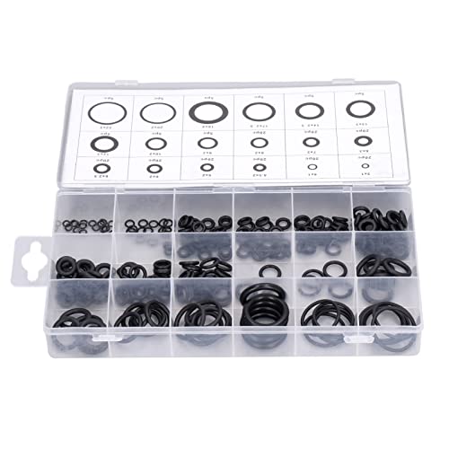 225pcs o Ring Sortiment Gummi Dichtungsdichtung Kit für Automobile, Elektronik, Fahrradmöbel Schwarz von AMAKO