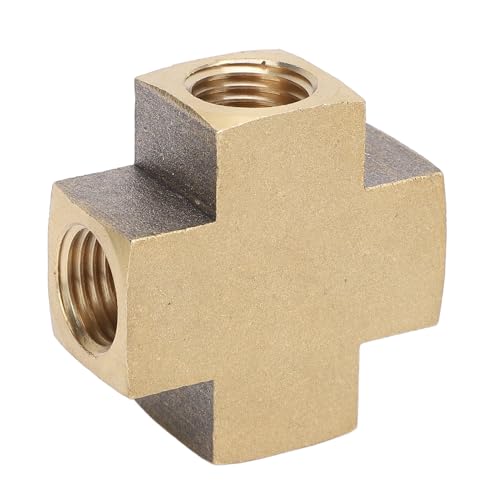 AMAKO 4 Wege Messingrohranpassung: 1/8 Zoll Weibchen, Multi Fluid Leckdosenanschluss für Sanitär, Automobile und Industrie von AMAKO
