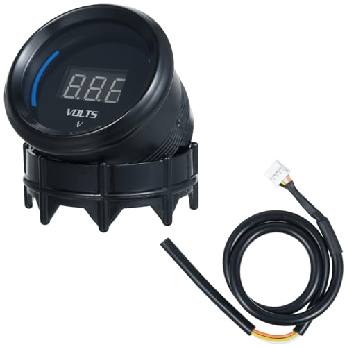52mm 2 Digital Voltmeter DC 12V 35V Blau LED Anzeige Universal Fit für Carstrucks Marine Precise Spannung Überwachung von AMAKO