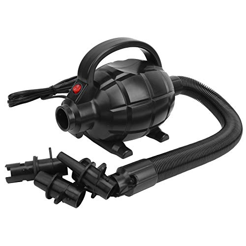 600W Elektrische Luftpumpe Inflatorpumpe Hochleistungs tragbare Luftpumpe für aufblasbare Boote Matratzen Sofas Zelte mit 4 Düsen aus PC Material 17 x 13 x 11cm von AMAKO