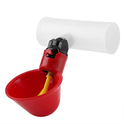 Automatischer Geflügelvogelwassertränker Hühnerwassertränker Werkzeug 5 Stück ABS Plastik Rot 4.5 * 3.8cm,für Hühner Tauben Vögel Wachteln Haustiere von AMAKO