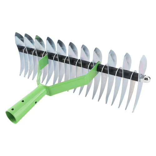 Edelstahl Strohschwalte mit Gekrümmten Zähnen Rasen und Garten Rake Zum Entfernen von Stroh, Blättern, Trümmer Ohne Grasschäden von AMAKO