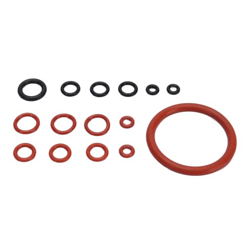 Kaffeemaschine O Loop Seal Kit: Haltbare Silikondichtungen für Ein Ideales Gebräu, Schwarze und Rote Ersatzdichtungen für Ihre Kaffeemaschine (15pcs) von AMAKO