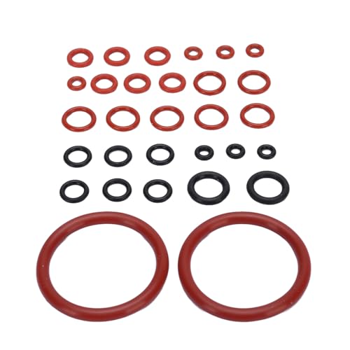 Kaffeemaschine O Loop Seal Kit: Haltbare Silikondichtungen für Ein Ideales Gebräu, Schwarze und Rote Ersatzdichtungen für Ihre Kaffeemaschine (30pcs) von AMAKO