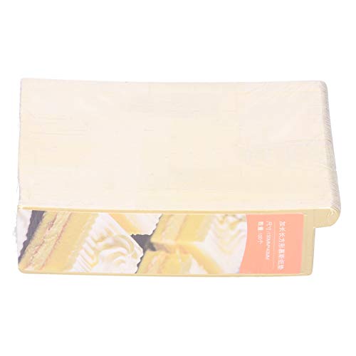 Kuchenbrett Mousse rechteckig gold 100 Stück Dessert Tablett Kuchenbrett aus Pappe für Catering Party Backwaren Display Lebensmittelecht 13x4cm von AMAKO