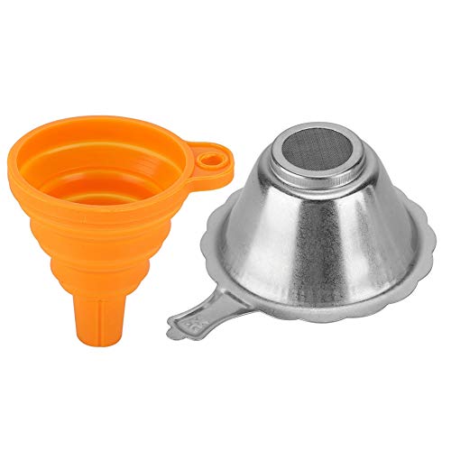 Photoempfindlicher Harzfilter Trichter Kombination Silikon Trichter Metallfilter Netz Lichthärtung Verbrauchsfilter,für 3D Druck Harzflaschen mit 15mm Öffnung faltbar platzsparend von AMAKO