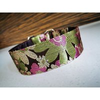 Martingale Halsband, Hundehalsband, Windhundhalsband, Galgo Saluki Blumen Hundehalsband von AMALandANTONIdesign