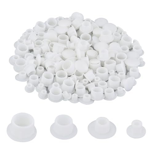 132 Stück Abdeckkappen für Bohrlöcher, Schraubenabdeckung Weiss Schraubenabdeckung Selbstklebend Schraubenabdeckung für Nagellöcher, Schraubenlöcher (5mm/6mm/8mm/10mm) (Weiß) von AMANDELIZABE