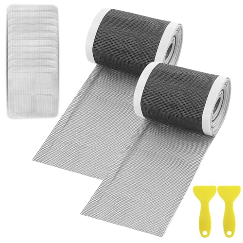 2 Stück Abflusssieb Dusche 10cm x 10m Abfluss Haarfänger Einweg Duschabfluss Haarsieb Mesh Aufkleber mit Plastikspatel für Duschrinne Bad mit 10 Bodenablaufaufkleber von AMANDELIZABE