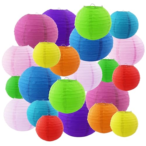 22 Stück Bunte Papierlaternen Lampions Papier Laterne Lampenschirm 10 Farbe 4 Größen für Feiertagen Hochzeit Party Geburtstage Gartenparty Babyparty Deko innen und Außen 22 Stück Bunte Papierlaternen Lampions Papier Laterne Lampenschirm 10 Farbe 4 Größen für Feiertagen Hochzeit Party Geburtstage Gartenparty Babyparty Deko innen und Außen von AMANDELIZABE