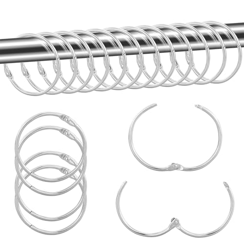 22 Stück Metall Vorhangringe Duschvorhang Ringe Vorhang Hängend Ringe für Fenster Tür Duschvorhänge, 50 mm Innendurchmesser von AMANDELIZABE