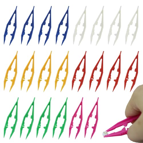 24 Stück Bügelperlen Pinzette, Mehrfarbig Pinzette Leichte Kunststoff Pinzette für Basteln von Perlen Elektronik Familien Handwerk 10 cm Multifunktional Perlenpinzette für DIY Puzzle Zubehör 24 Stück Bügelperlen Pinzette, Mehrfarbig Pinzette Leichte Kunststoff Pinzette für Basteln von Perlen Elektronik Familien Handwerk 10 cm Multifunktional Perlenpinzette für DIY Puzzle Zubehör von AMANDELIZABE