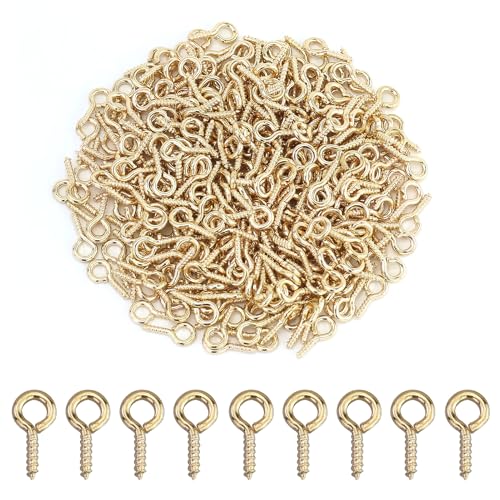 330 Stück 10mm Kleine Ösenschraube Mini Ösenschrauben Schrauboesen ösenschrauben Mit Holzgewinde Schraubhaken Edelstahl Ringschrauben für Schmuckherstellung DIY Kunsthandwerk Holz Basteln Möbel(Gold) 330 Stück 10mm Kleine Ösenschraube Mini Ösenschrauben Schrauboesen ösenschrauben Mit Holzgewinde Schraubhaken Edelstahl Ringschrauben für Schmuckherstellung DIY Kunsthandwerk Holz Basteln Möbel(Gold) von AMANDELIZABE