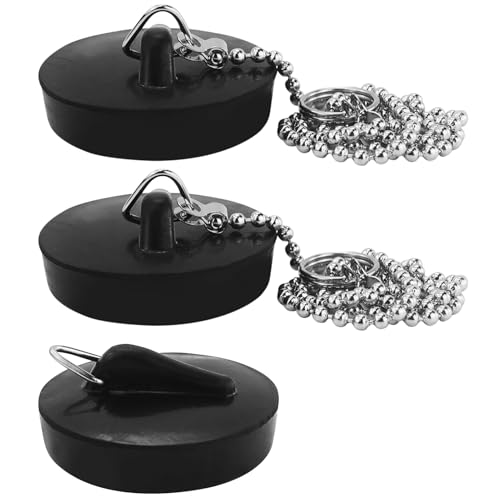 3er-Set Universal-Abflussstopfen, Edelstahl-Kugelkette mit Haken für Küchenspüle, Badezimmer, Abflussstopfen 3er-Set Universal-Abflussstopfen, Edelstahl-Kugelkette mit Haken für Küchenspüle, Badezimmer, Abflussstopfen von AMANDELIZABE