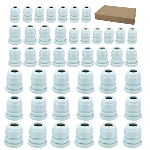 44Pcs Kabelverschraubung Set - Kabeldurchführung Wasserdicht Verschraubung set für Abzweigkasten,Verteilerkasten, aufputz-Sicherungskasten,Wandverteiler von AMANDELIZABE