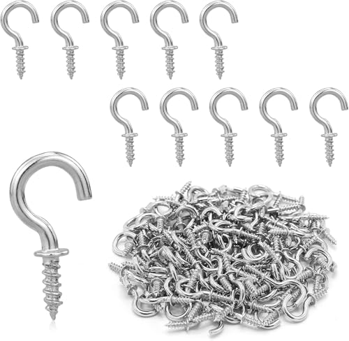 Pack of 110 M1.9 / 20 mm Stainless Steel Screw Hooks, Nickel Plated Hooks for Screws, Small Ceiling Hooks, Wall Hooks, Hook Screws, Cup Hooks, Metal Eyelet Hooks, Self-Cutting for Home, Office and Pack of 110 M1.9 / 20 mm Stainless Steel Screw Hooks, Nickel Plated Hooks for Screws, Small Ceiling Hooks, Wall Hooks, Hook Screws, Cup Hooks, Metal Eyelet Hooks, Self-Cutting for Home, Office and von AMANDELIZABE