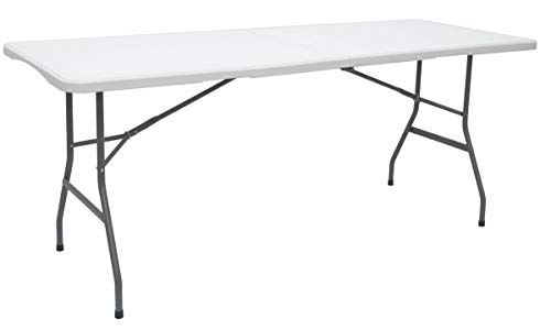 AMANKA 110kg Gartentisch - 180 x 70 cm Wetterfest Klappbar - Esstisch für 6 Personen - Klapptisch von AMANKA