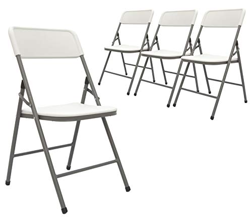 AMANKA 150kg Klappstuhl 4er Set - 50x46x83 Wetterfest Klappbar - Kunststoff Balkonstuhl Gartenstuhl von AMANKA