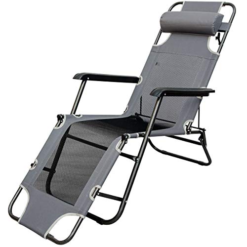 AMANKA 180 x 60cm Relaxliege Garten Liegestuhl Klappbar - Gartenstuhl mit Liegefunktion - Sonnenliege Faltbar - Campingliege Leicht - Gartenliege Wetterfest Strandliege Relaxsessel Outdoor Liege von AMANKA