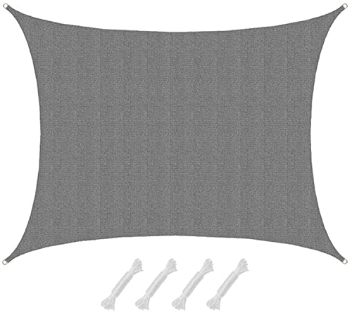 AMANKA 90% UV Schutz: Sonnensegel 5x7 Rechteckig - Wasserdurchlässig und Atmungsaktiv - Sonnenschutz für Garten und Terrasse - Überdachung für Pool Trampolin Whirlpool - Sonnendach Pergola Carport von AMANKA