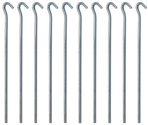AMANKA Alleskönner 10 Runde Zelt-Heringe Erdnägel 250x4mm Bodenanker Camping-Zeltnägel Erdanker Robust Stabil Verzinkt von AMANKA