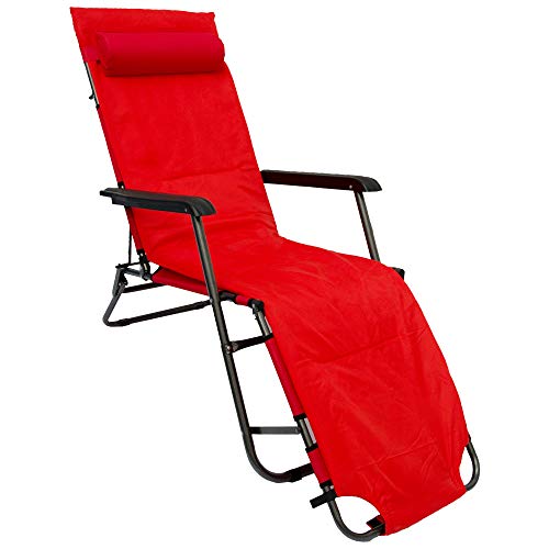 AMANKA Campingstuhl 178x60cm - Liegestuhl Sonnenliege Strandliege Campingliege Klappliege von AMANKA