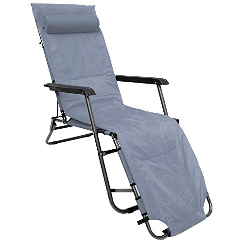 AMANKA 178x60 Relaxliege Garten Liegestuhl Klappbar - Gartenstuhl mit Liegefunktion - Sonnenliege Faltbar - Campingliege Leicht - Gartenliege Wetterfest - Mobile Strandliege Relaxsessel Outdoor Liege von AMANKA