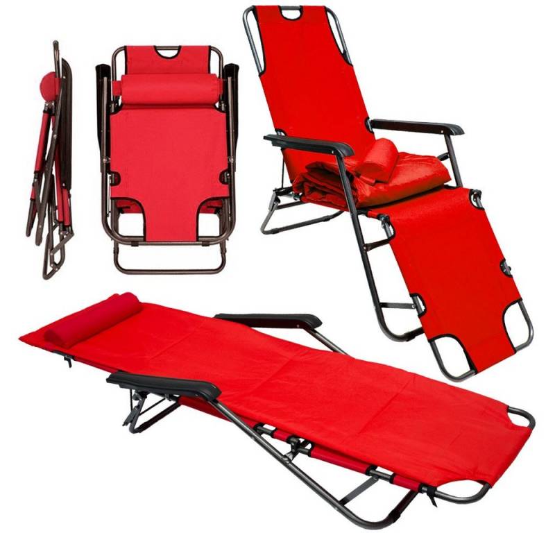 AMANKA Gartenliege 178x60 cm Garten Liegestuhl Klappbar Outdoor, Sonnenliege bis 100 kg - Verstellbarer Gartenstuhl - Liege Klappbar von AMANKA